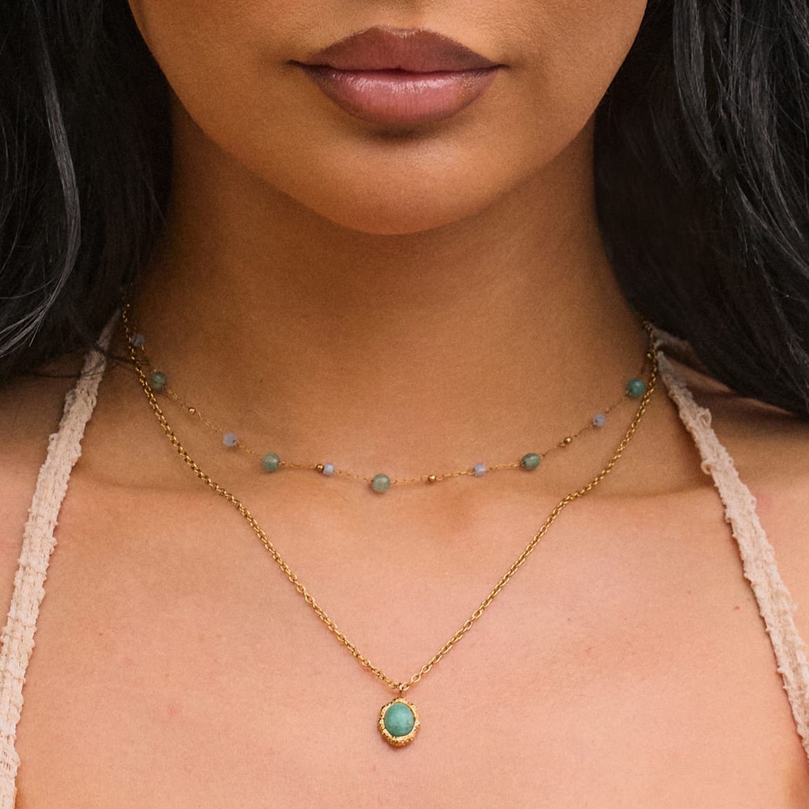 Bohomoon Stainless Steel Aura Necklace