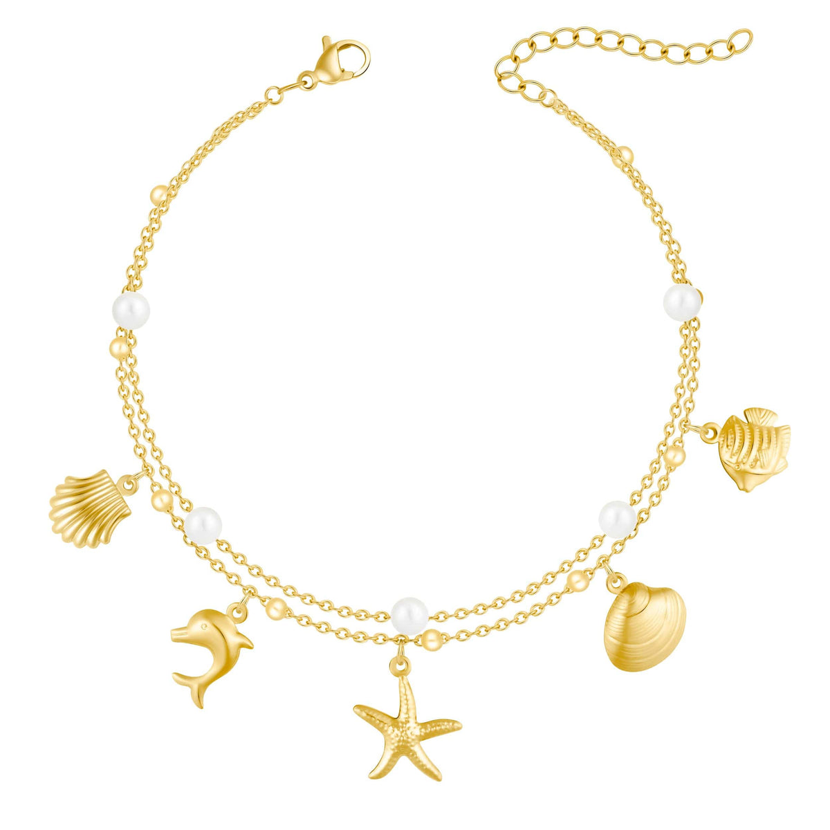 Bohomoon Stainless Steel Aussie Pearl Anklet