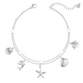 Bohomoon Stainless Steel Aussie Pearl Anklet