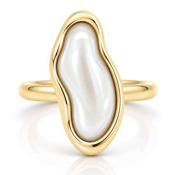 Bohomoon Stainless Steel Aveline Pearl Ring