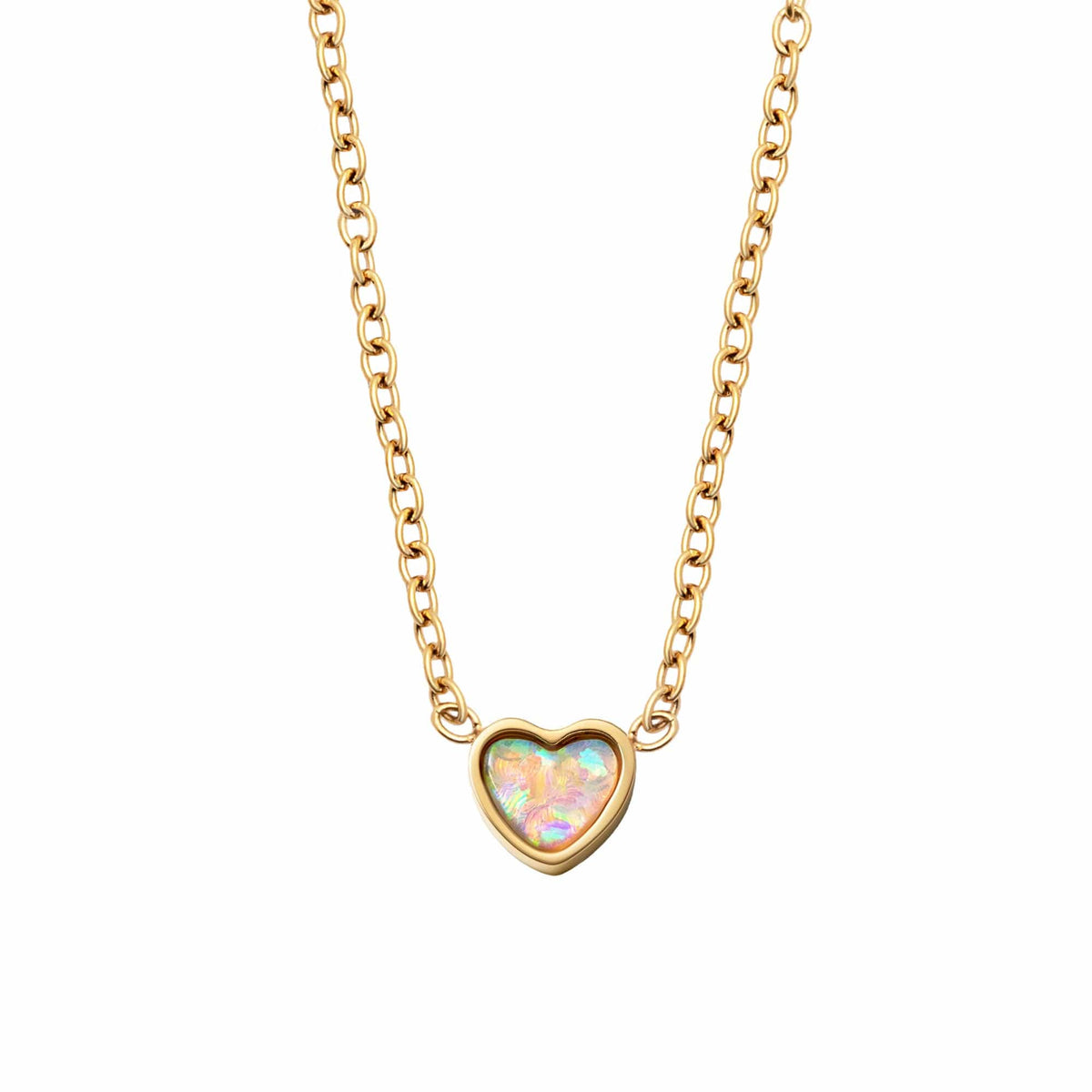 BohoMoon Stainless Steel Avril Opal Necklace Gold