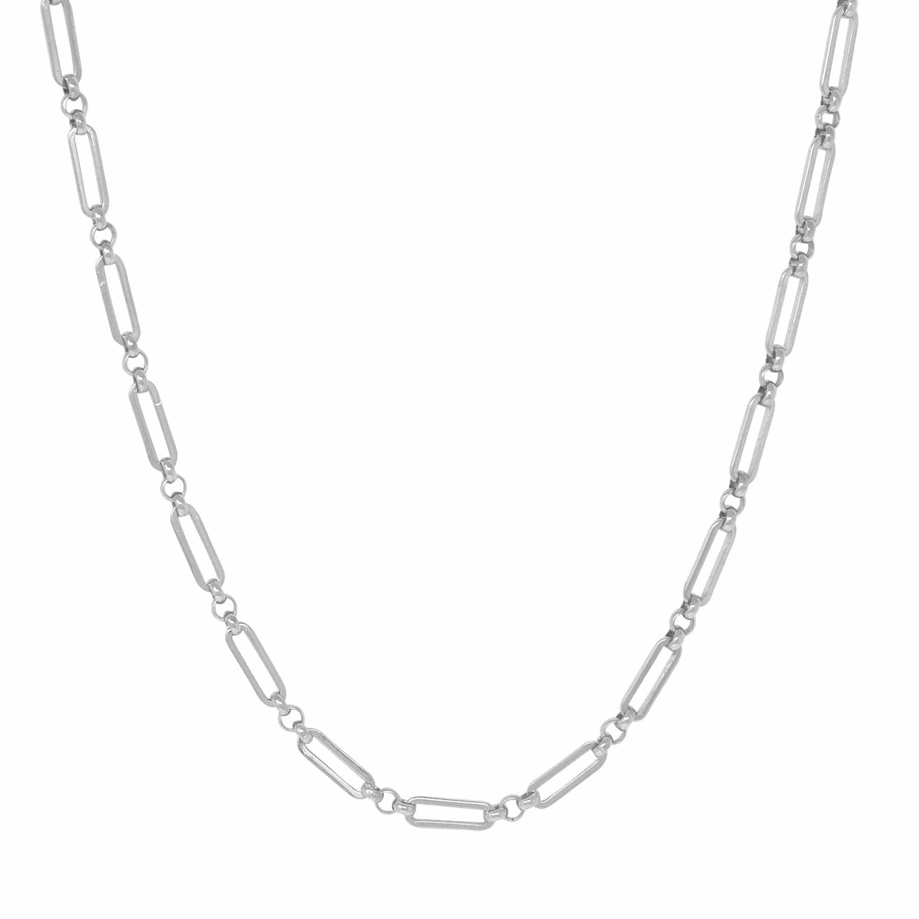 BohoMoon Stainless Steel Axel Chain Choker / Necklace Silver / Choker