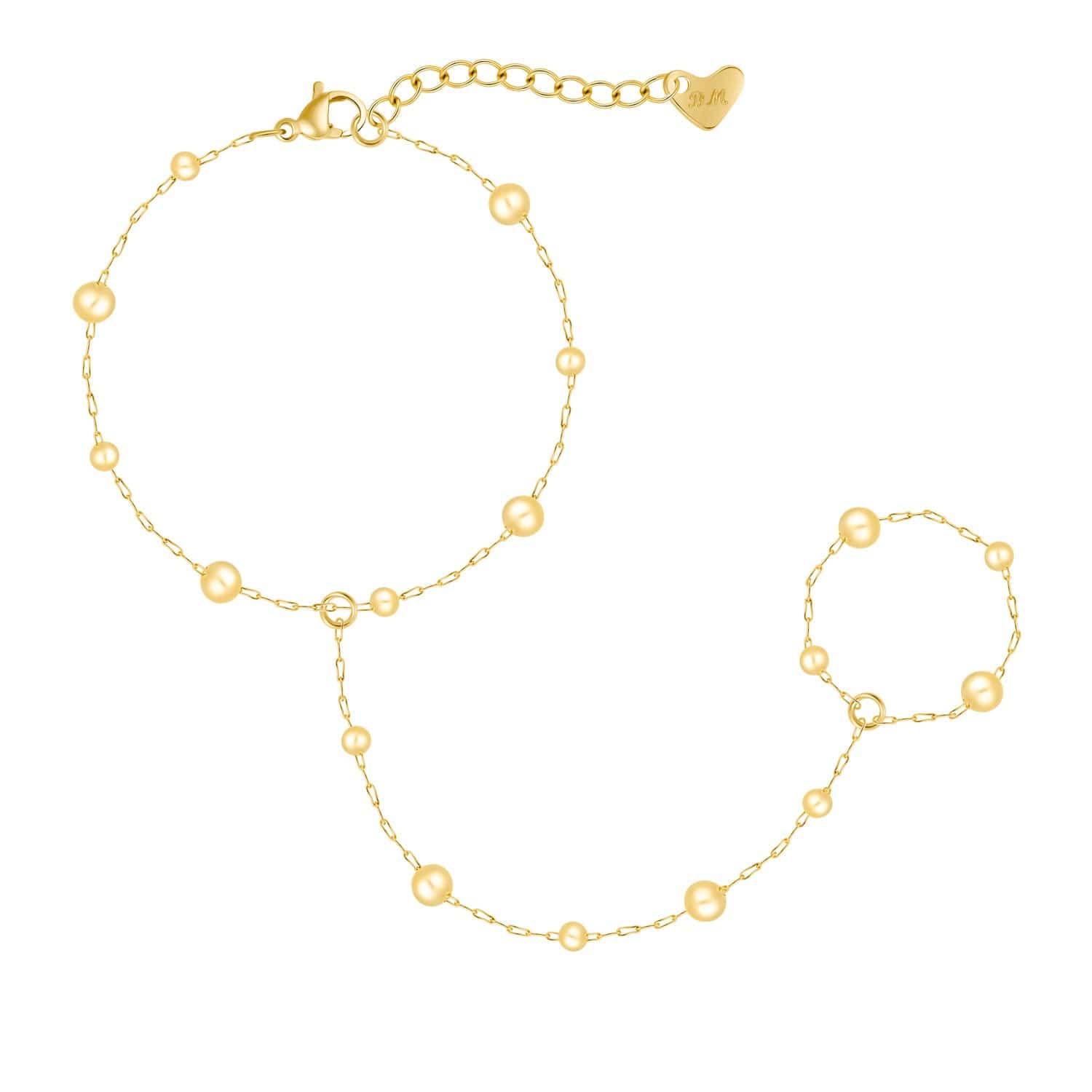 Bohomoon Stainless Steel Bailey Hand Chain Bracelet