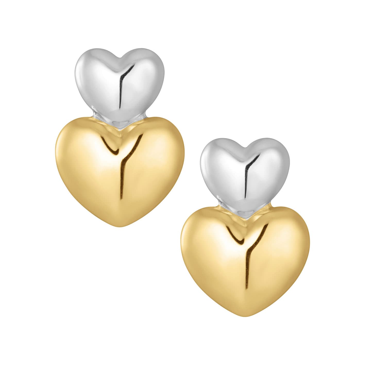 Bohomoon Stainless Steel Balance Heart Stud Earrings