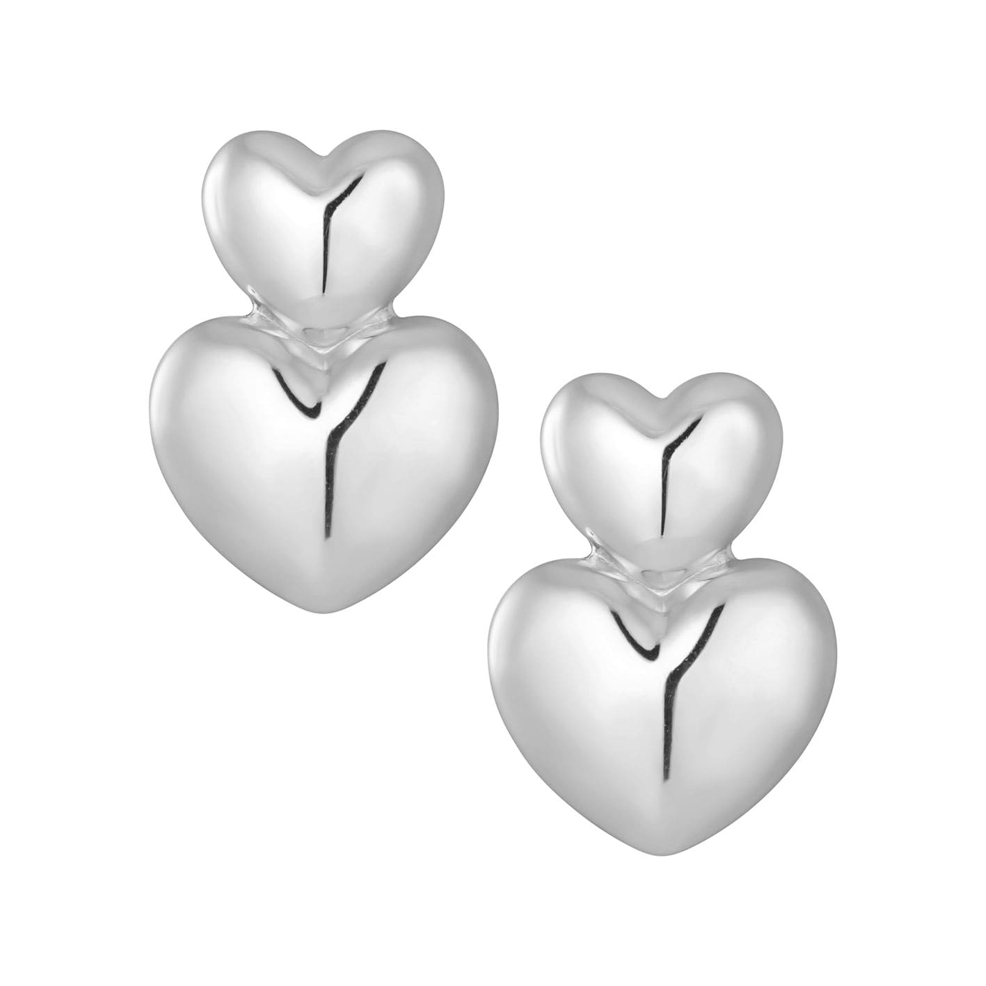 Bohomoon Stainless Steel Balance Heart Stud Earrings