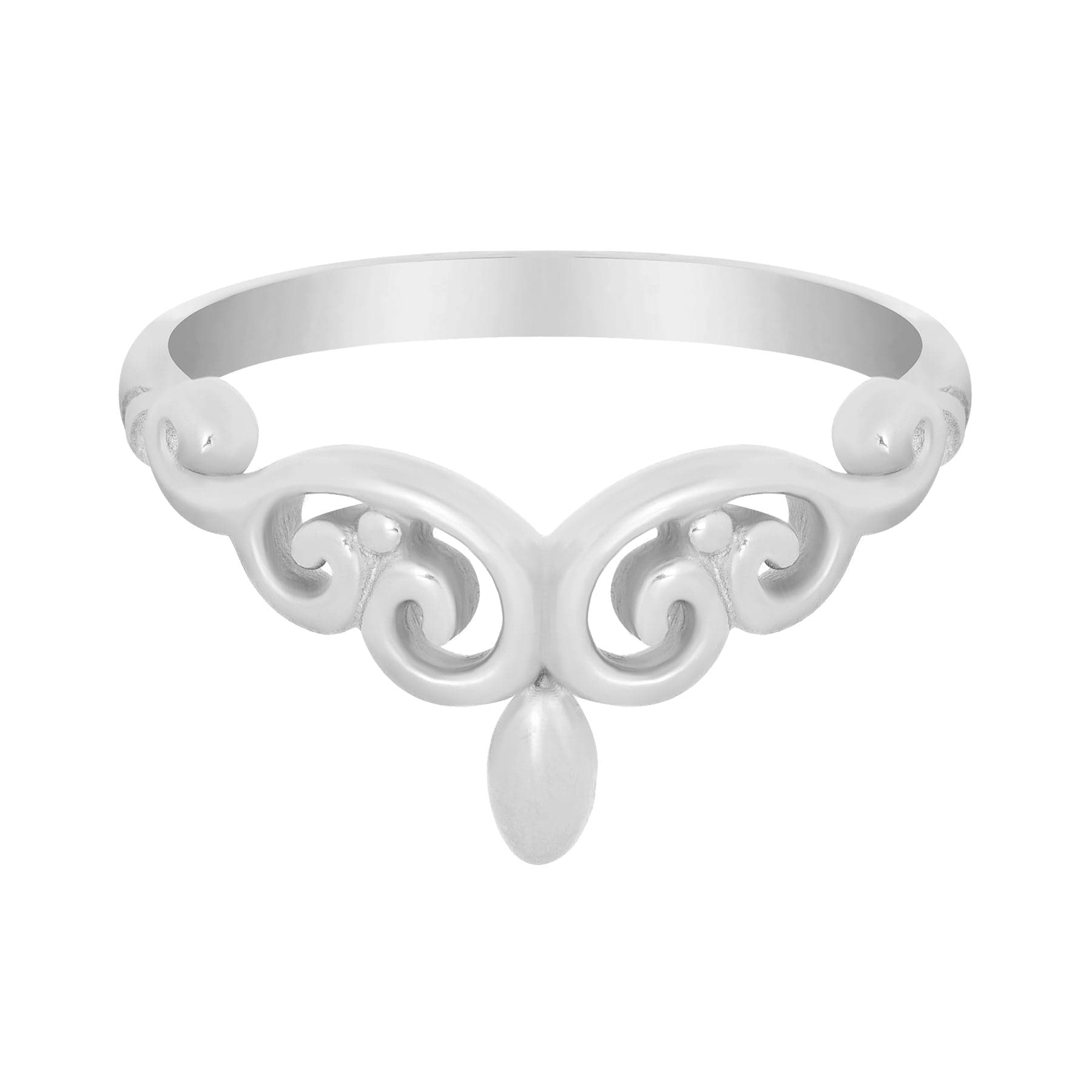 BohoMoon Stainless Steel Ballerina Ring Silver / US 7 / UK N / EUR 54 (medium)