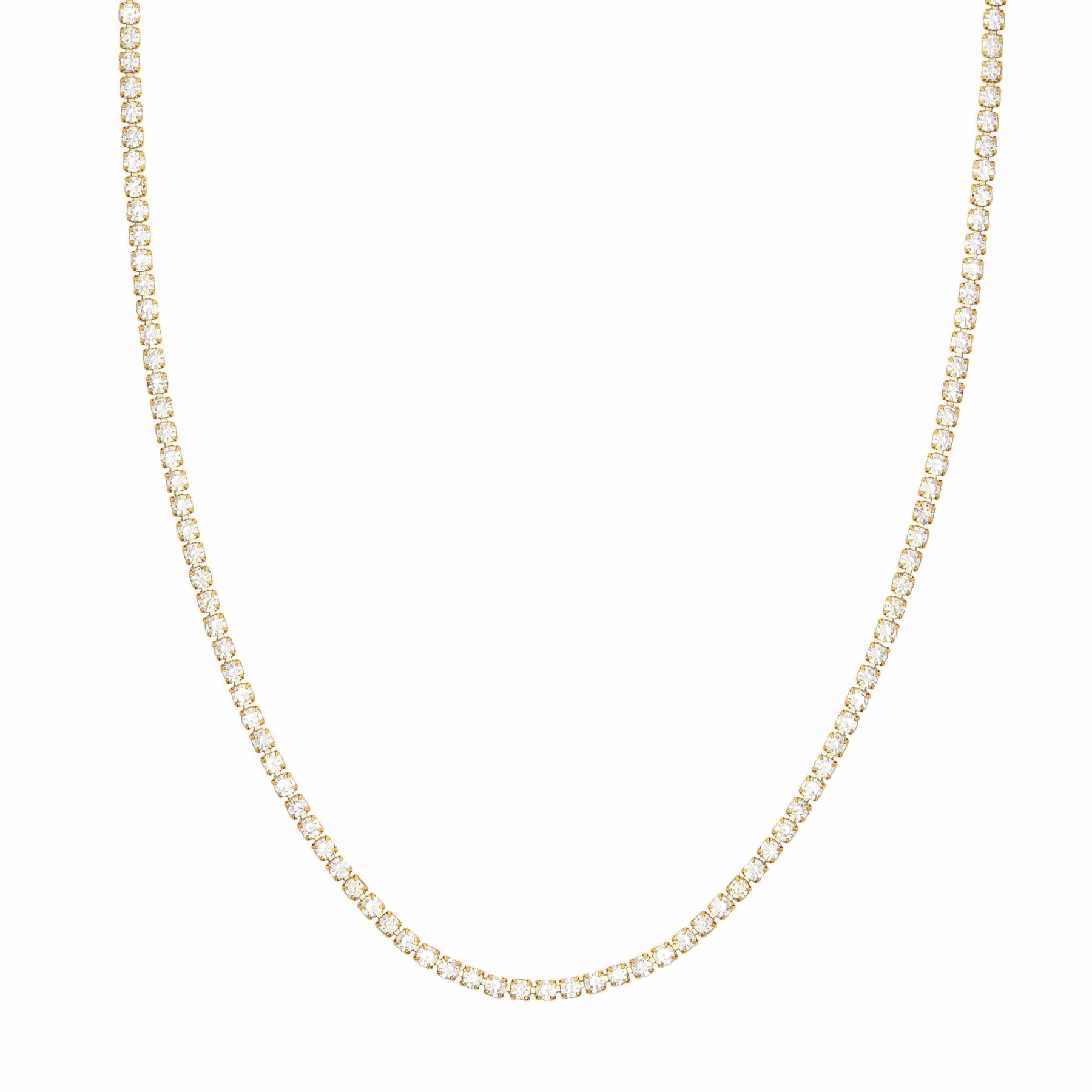 BohoMoon Stainless Steel Bardot Tennis Necklace Gold
