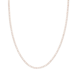 BohoMoon Stainless Steel Bardot Tennis Necklace Rose Gold
