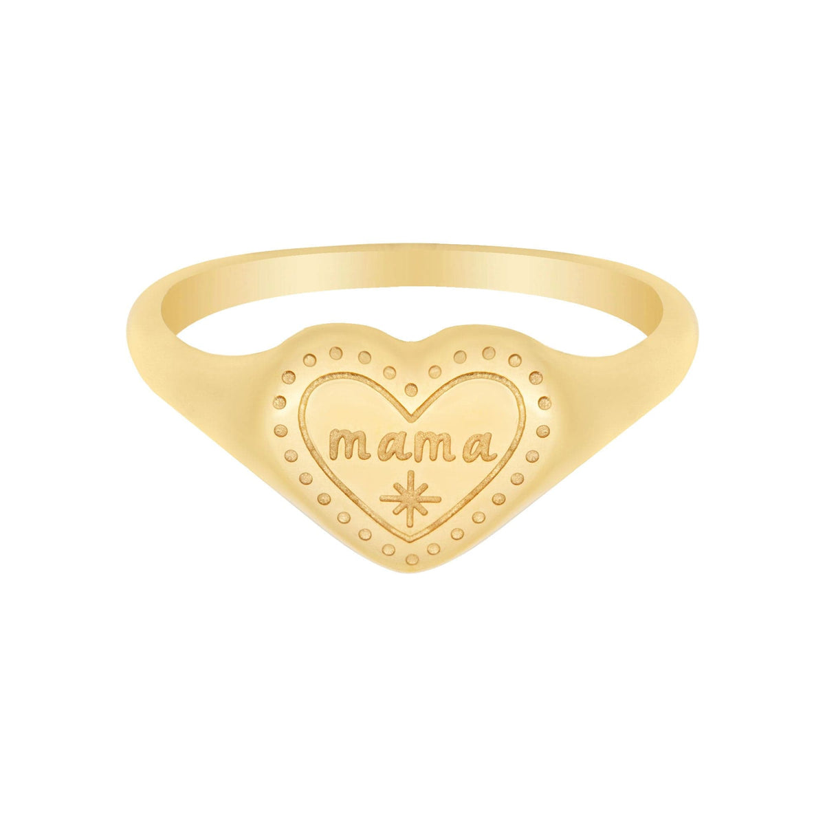 Bohomoon Stainless Steel Engraved Heart Mama Ring