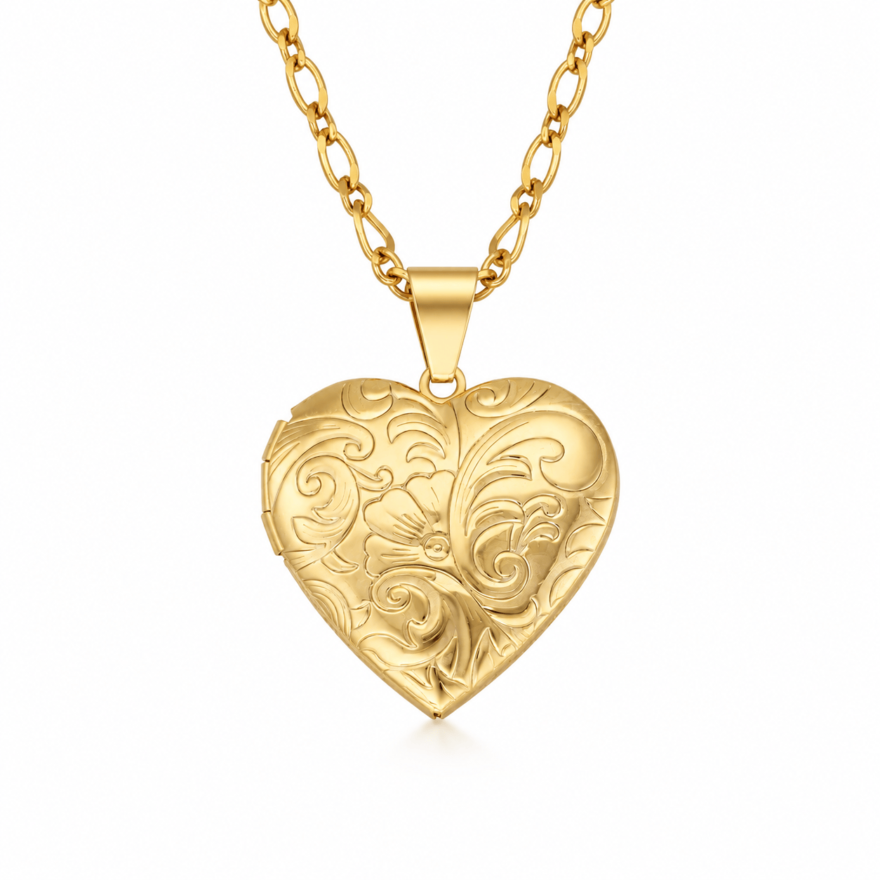 Bohomoon Stainless Steel Beau Heart Locket Necklace