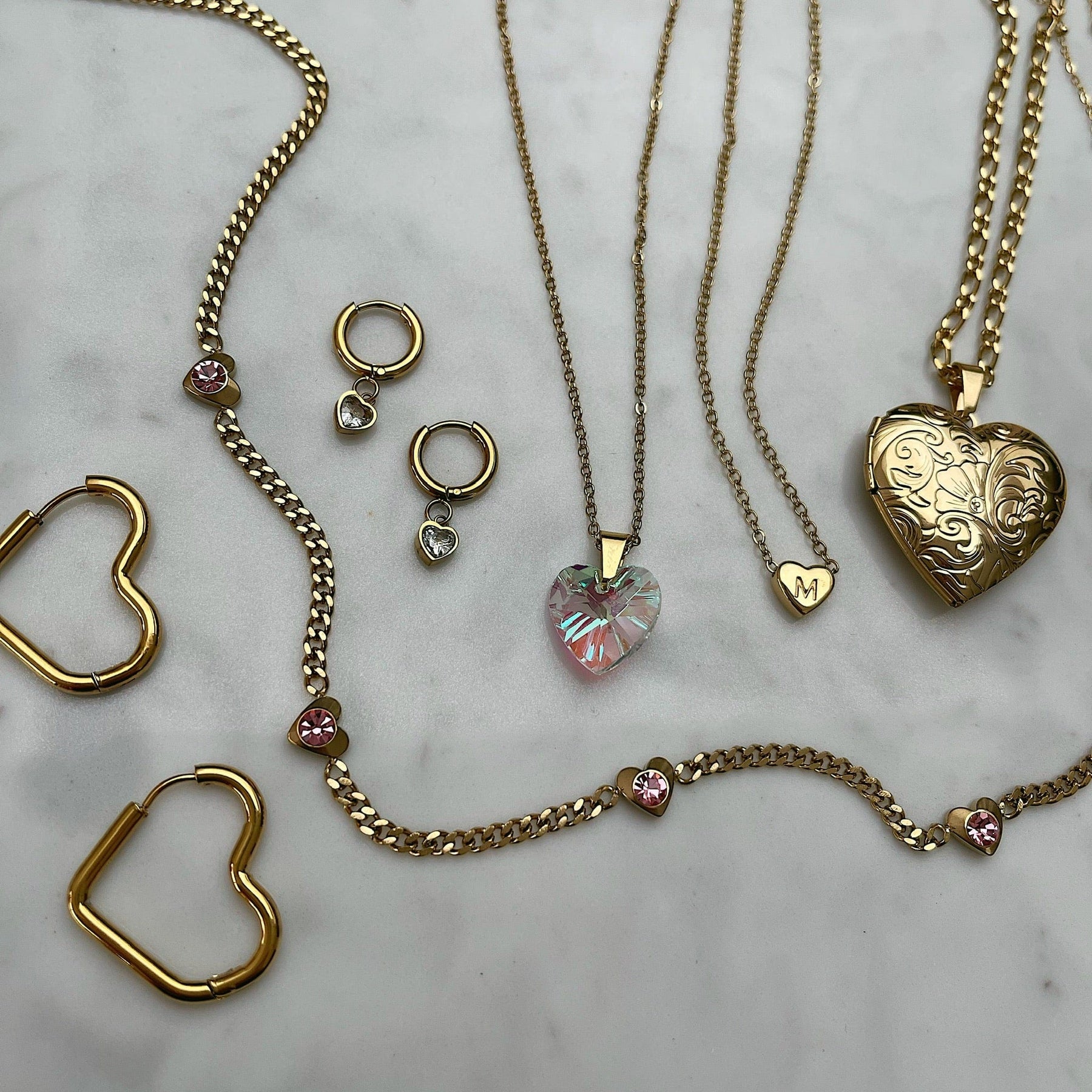 BohoMoon Stainless Steel Beau Heart Locket Necklace