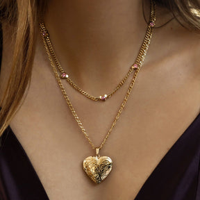 BohoMoon Stainless Steel Beau Heart Locket Necklace