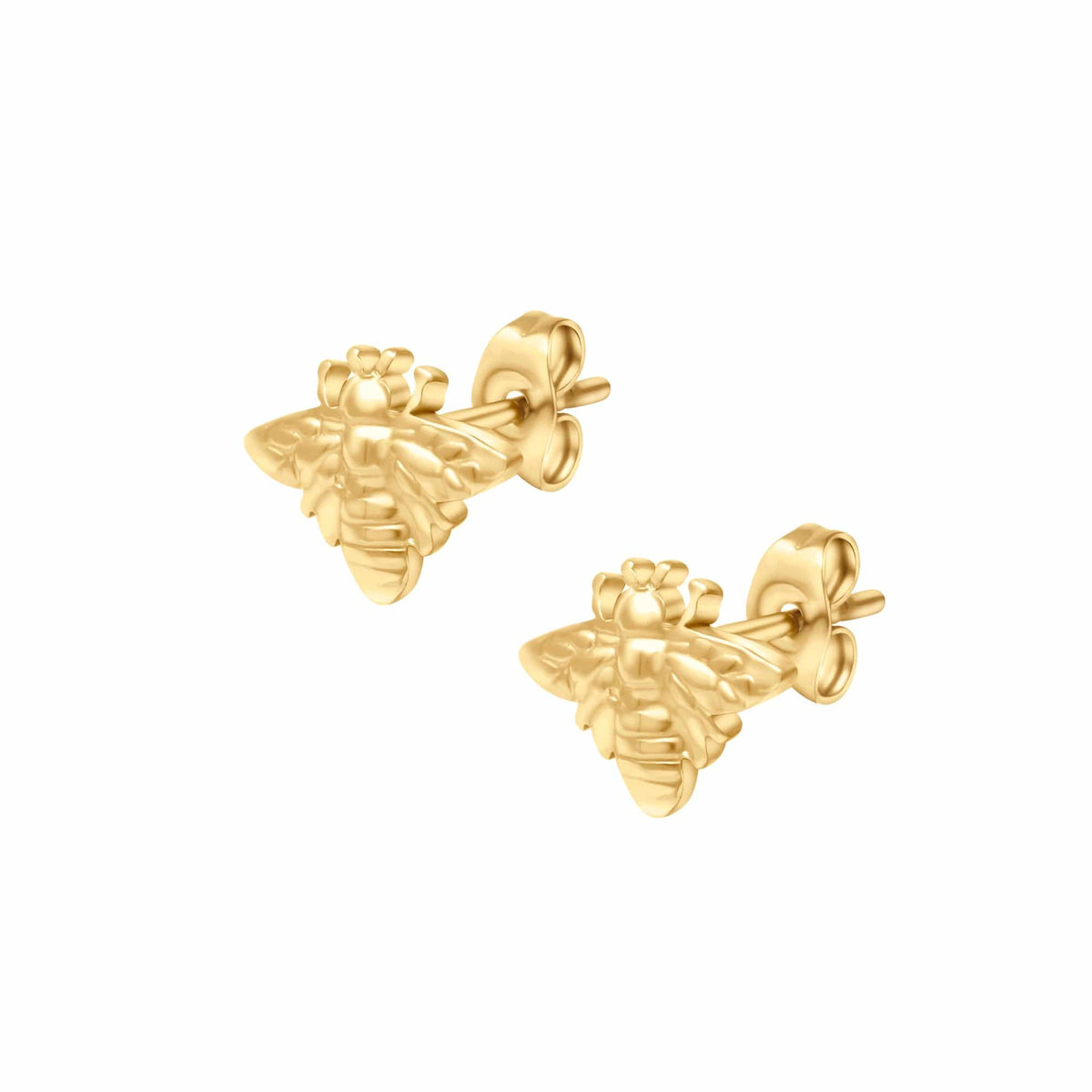 BohoMoon Stainless Steel Bee Stud Earrings Gold
