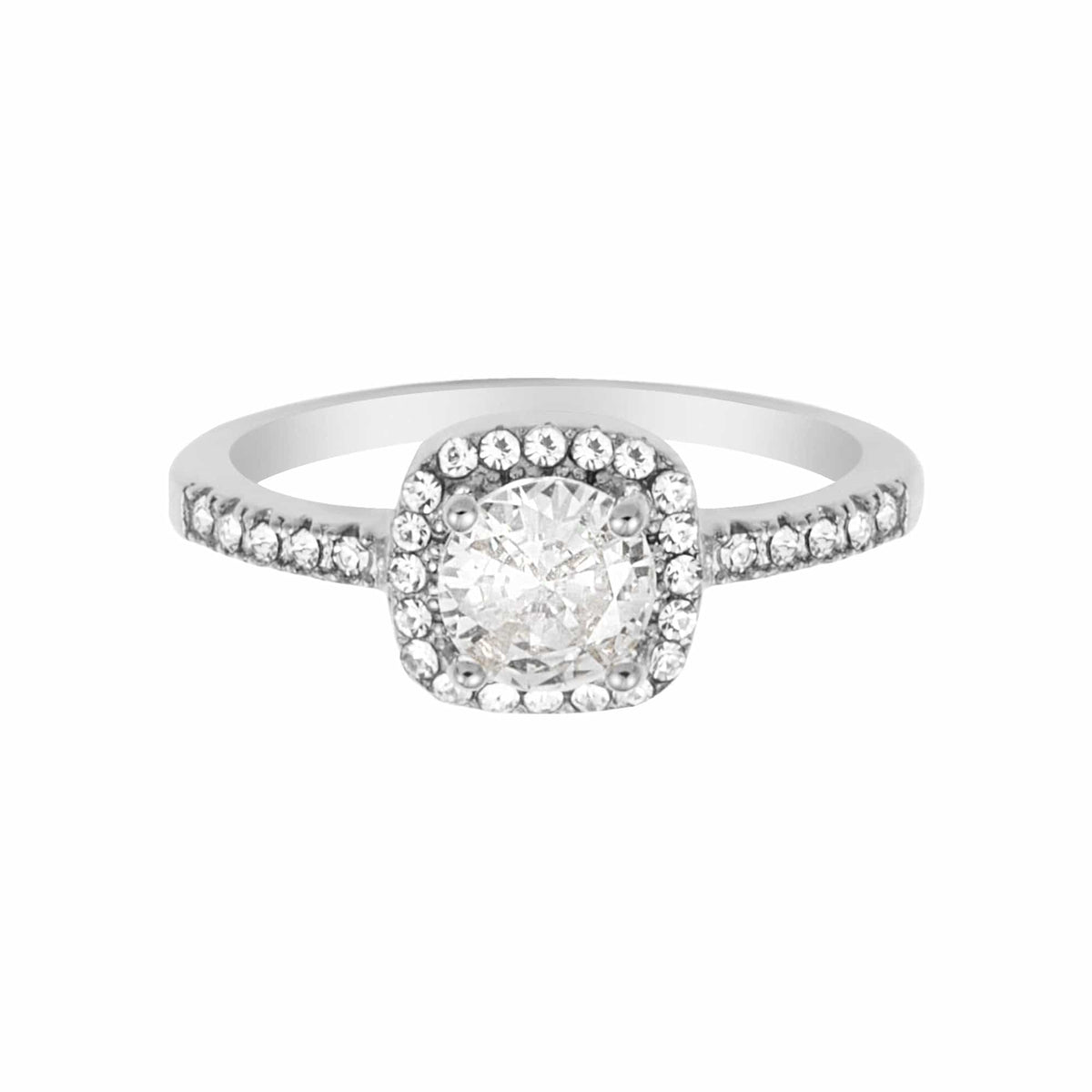 BohoMoon Stainless Steel Bejewelled Ring Silver / US 6 / UK L / EUR 51 (small)