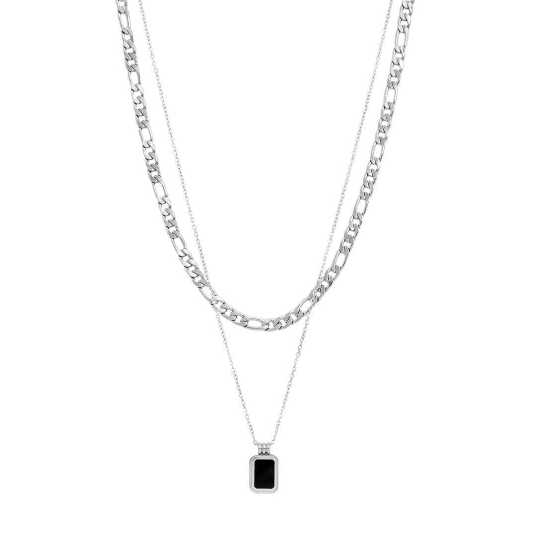 BohoMoon Stainless Steel Belle Layered Necklace Silver