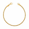 BohoMoon Stainless Steel Beverley Rope Bracelet Gold / Small