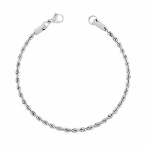 BohoMoon Stainless Steel Beverley Rope Bracelet Silver / Small