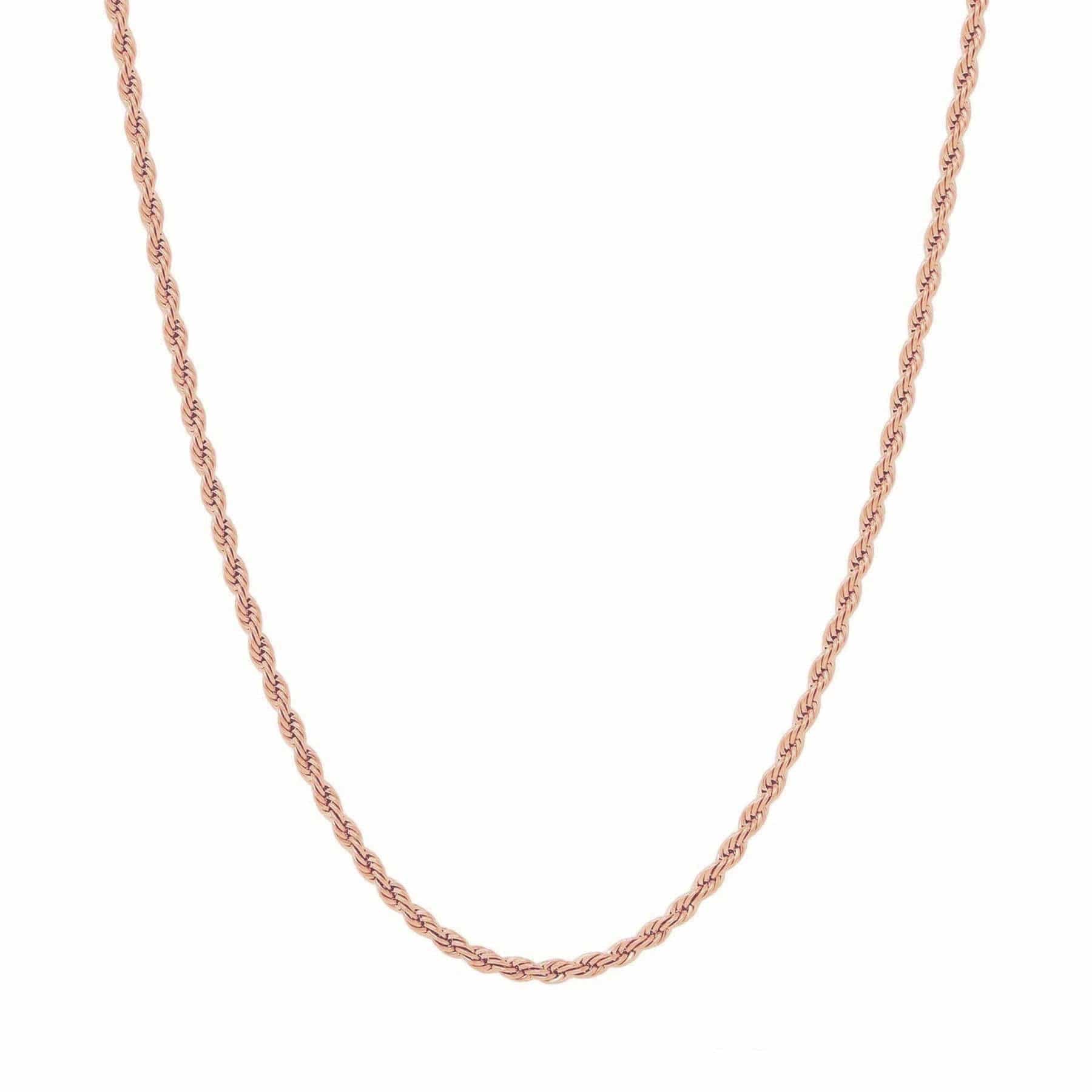 BohoMoon Stainless Steel Beverley Rope Choker / Necklace Rose Gold / Choker