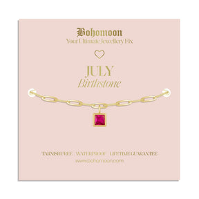 Bohomoon Stainless Steel Birthstone Bracelet