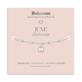 Bohomoon Stainless Steel Birthstone Bracelet