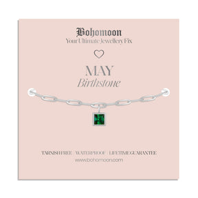 Bohomoon Stainless Steel Birthstone Bracelet