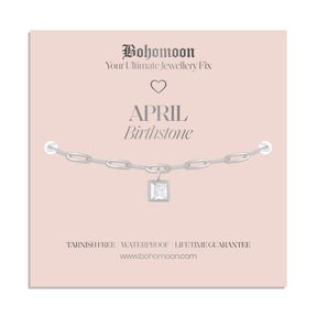 Bohomoon Stainless Steel Birthstone Bracelet