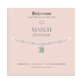 Bohomoon Stainless Steel Birthstone Bracelet