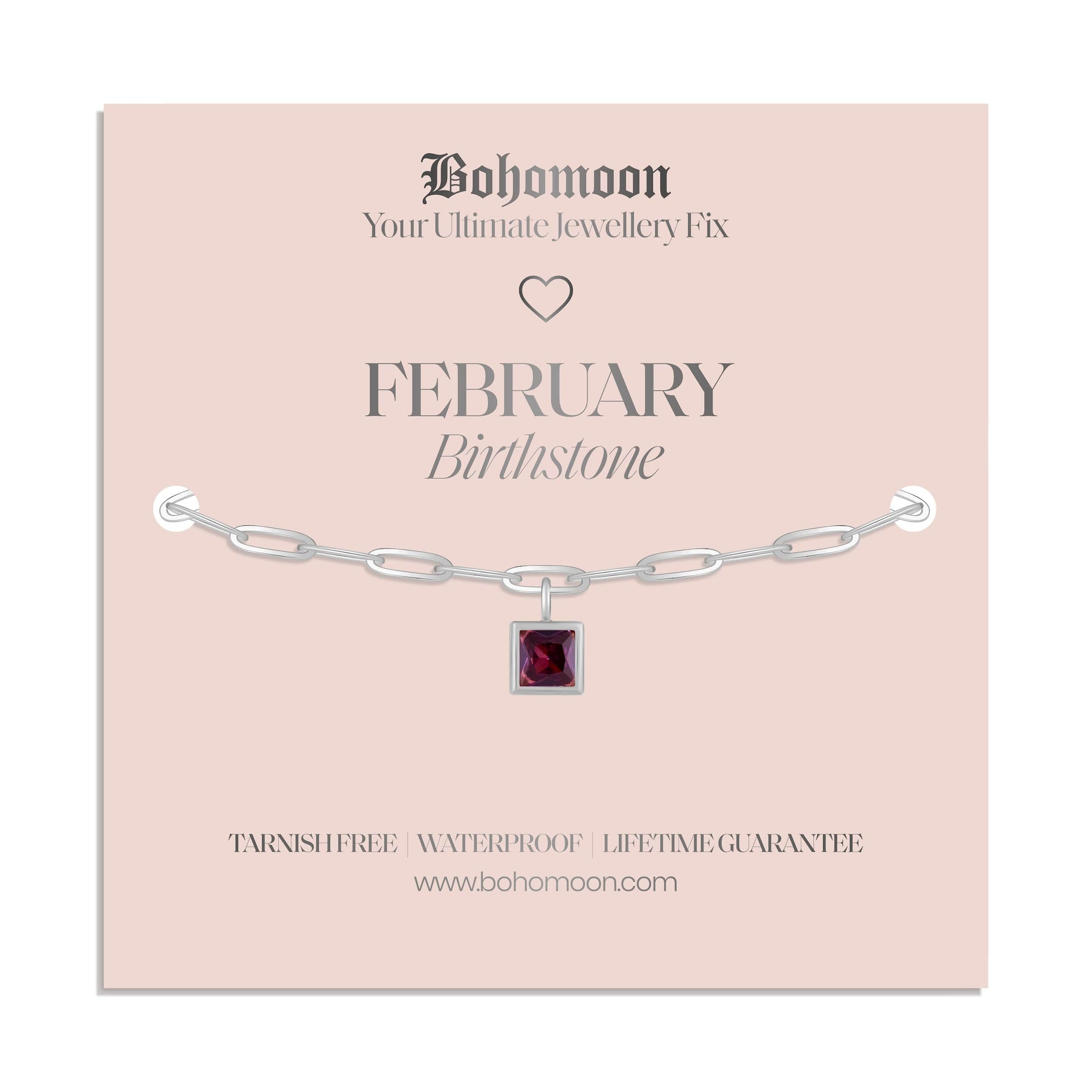 Bohomoon Stainless Steel Birthstone Bracelet