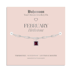 Bohomoon Stainless Steel Birthstone Bracelet