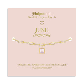 Bohomoon Stainless Steel Birthstone Bracelet