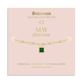 Bohomoon Stainless Steel Birthstone Bracelet