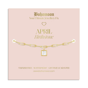 Bohomoon Stainless Steel Birthstone Bracelet
