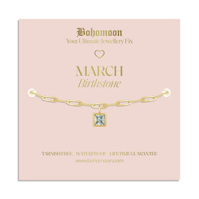 Bohomoon Stainless Steel Birthstone Bracelet