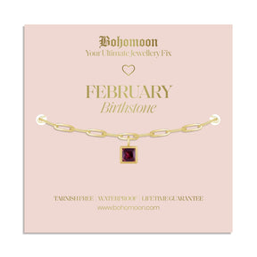 Bohomoon Stainless Steel Birthstone Bracelet