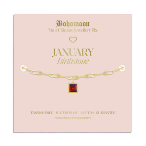 Bohomoon Stainless Steel Birthstone Bracelet