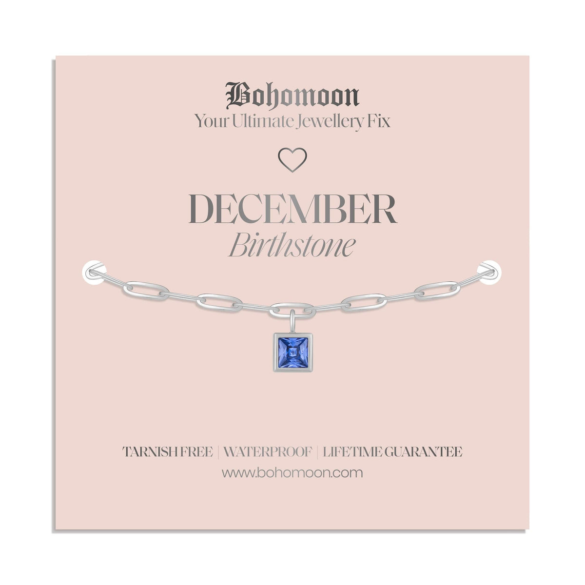 Bohomoon Stainless Steel Birthstone Bracelet