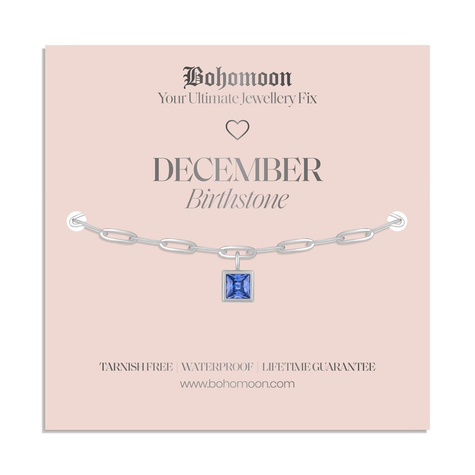 Bohomoon Stainless Steel Birthstone Bracelet