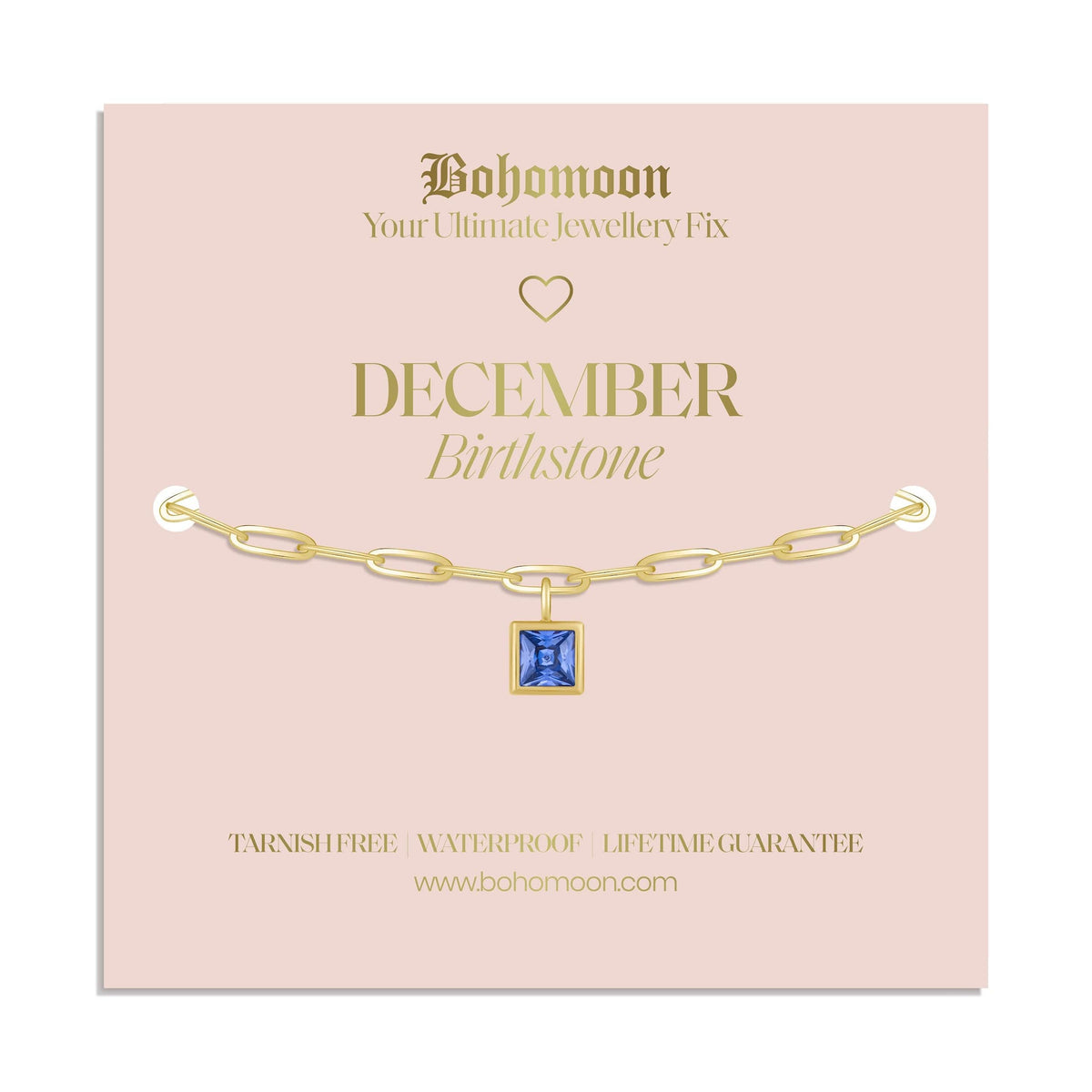 Bohomoon Stainless Steel Birthstone Bracelet