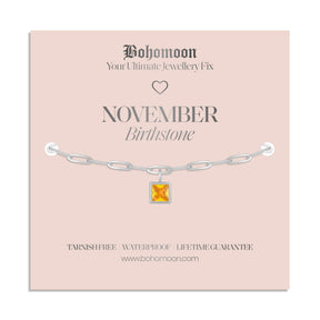 Bohomoon Stainless Steel Birthstone Bracelet