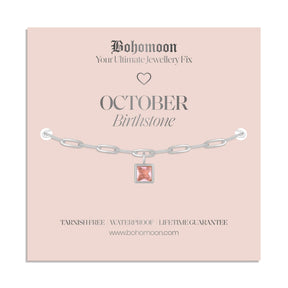 Bohomoon Stainless Steel Birthstone Bracelet