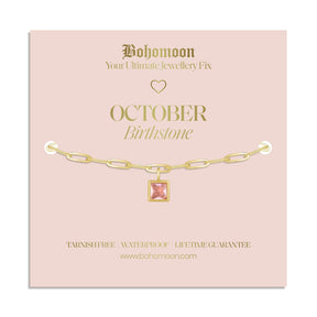 Bohomoon Stainless Steel Birthstone Bracelet