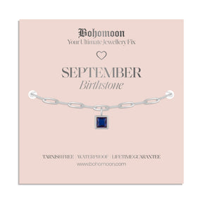 Bohomoon Stainless Steel Birthstone Bracelet
