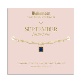 Bohomoon Stainless Steel Birthstone Bracelet