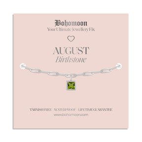 Bohomoon Stainless Steel Birthstone Bracelet