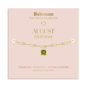 Bohomoon Stainless Steel Birthstone Bracelet