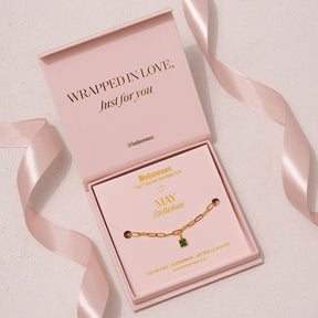 Bohomoon Stainless Steel Birthstone Bracelet