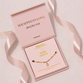 Bohomoon Stainless Steel Birthstone Bracelet