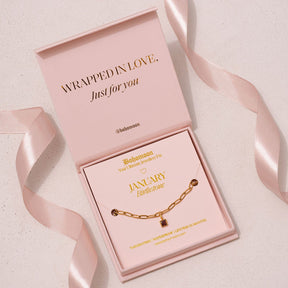 Bohomoon Stainless Steel Birthstone Bracelet