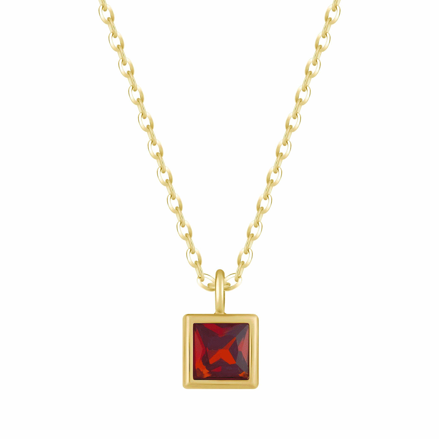 Bohomoon Stainless Steel Birthstone Necklace