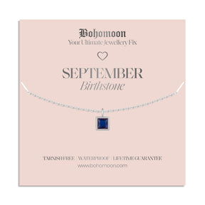 Bohomoon Stainless Steel Birthstone Necklace